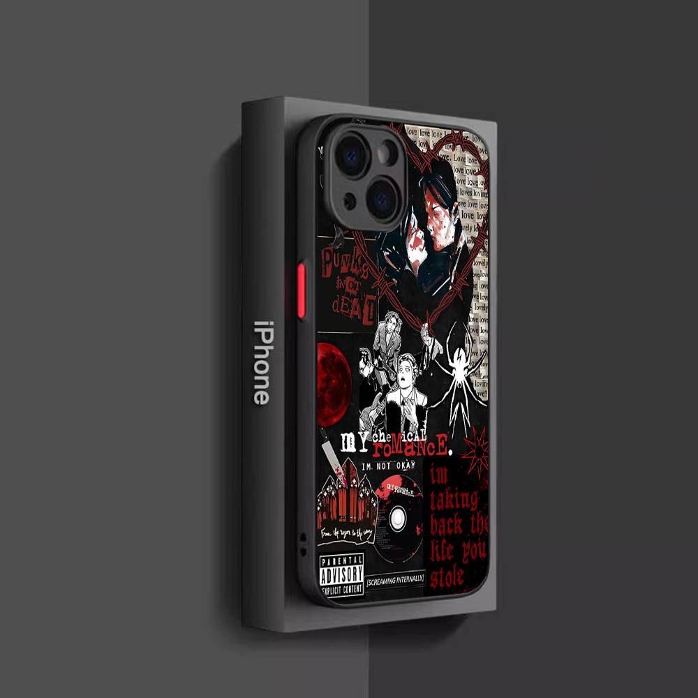 

Rock Band M-My C-Chemical R-Romance For IPhone 16 15 13 12 14 11 Pro Max X XS MAX Color Case Matte Silicone Phone Cover iphone 15 pro
