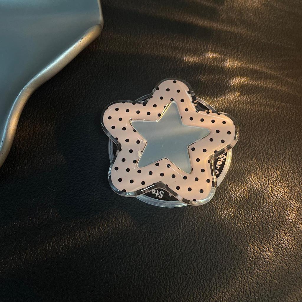 Korean Style Women's Star Mirror Magnetic Phone Holder & Magsafe Airbag Compact Makeup Mirror - New Creative Design