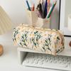 Breathable Canvas Toiletry Organizer With Flower Embroidery For Women And Men