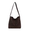 Retro Leopard Print Tote Bag Simple and Fashionable Textured Women's Bag 2025 Autumn and Winter New Large-capacity Cloth Bag Trendy Messenger Bag