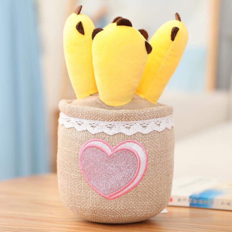 Creative Plush Tulip Succulent Ornaments – Fun Simulated Potted Decor for Home, Study, or Living Room