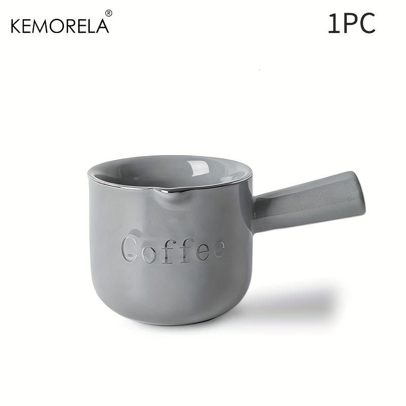 

KEMORELA 1/2 шт. 3 унции/90 мл Керамические мерные чашки Розовый/Серый Чашка для экстракции эспрессо Переливная чашка Чашка для молока со шкалой Кухонные инструменты 90ml
