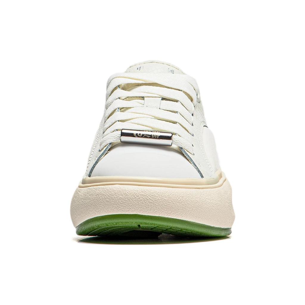 Li Ning Cloud Travel C4D Wszechstronne Wygodne Antypoślizgowe Niskie Buty Casual Damskie Biało-Zielone AZGU038-3