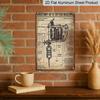 2D Flat Vintage Tattoo Machine Diagram Metal Sign - 7.87X11.8inch Aluminum Wall Art for Home, Bar, Cafe, Garden Decor - Ideal for Holiday Parties