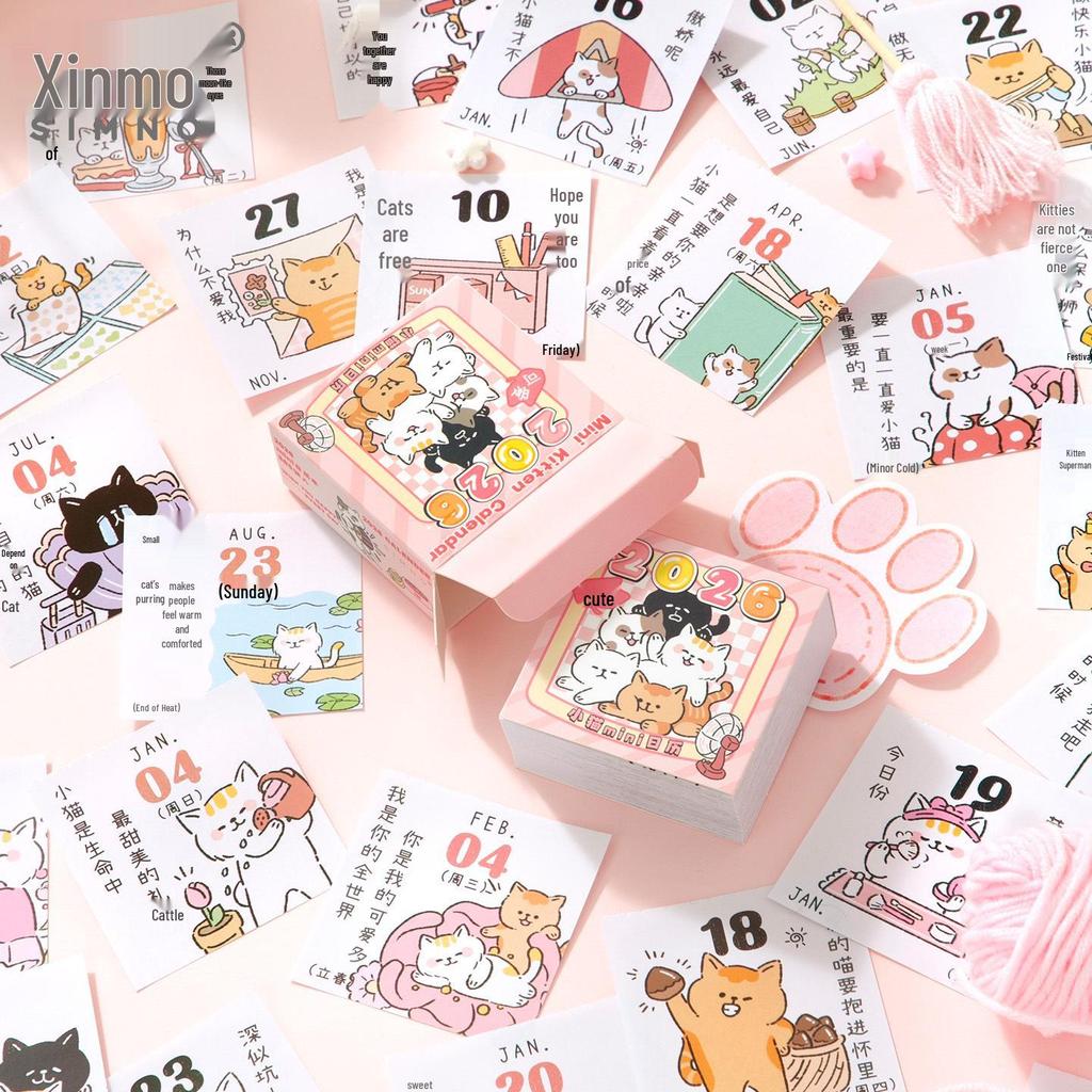 Jili Core Mo 2026 Mini Cat Calendar: Fun, Tearable, and Portable 365-Day Cartoon Calendar