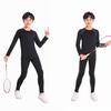 Kids' Quick-Dry Base Layer Sports Set: High-Elasticity Compression Top & Pants for Running, Training, Fitness, and Basketball
