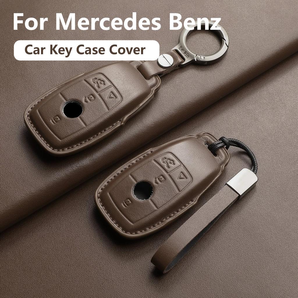Fit For Mercedes Benz W205 W213 W177 W222 X167 Glc Gls Cle Cla Glb A C E S G Class Amg Genuine Genuine Leather Auto Key Fob Cover Case