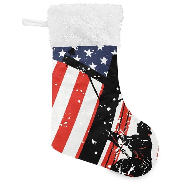 

Рождественские чулки с летучими мышами Хэллоуин Готический принт Рождественские чулки Украшение Подарки для семьи Декор для праздничной вечеринки 1 шт. 17.71x12.20inx1