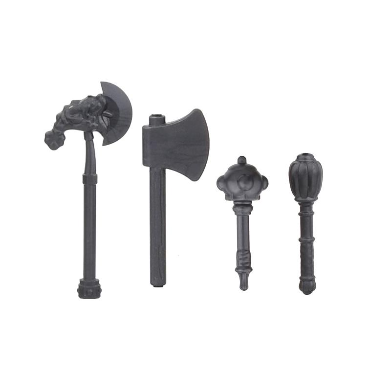 MOC Military Movie Figure Medieval Weapon Building Block Scabbard Sword Ax Hammer Bow Arrow Kit Gun Fan Mini Toy Brick Gift K038