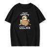 I Am Not Sleeping I Just Brain Afk Kawaii Sloth Print Clothing Men's Street Small T-shirt Printed Cotton Street Creative T-shirt
