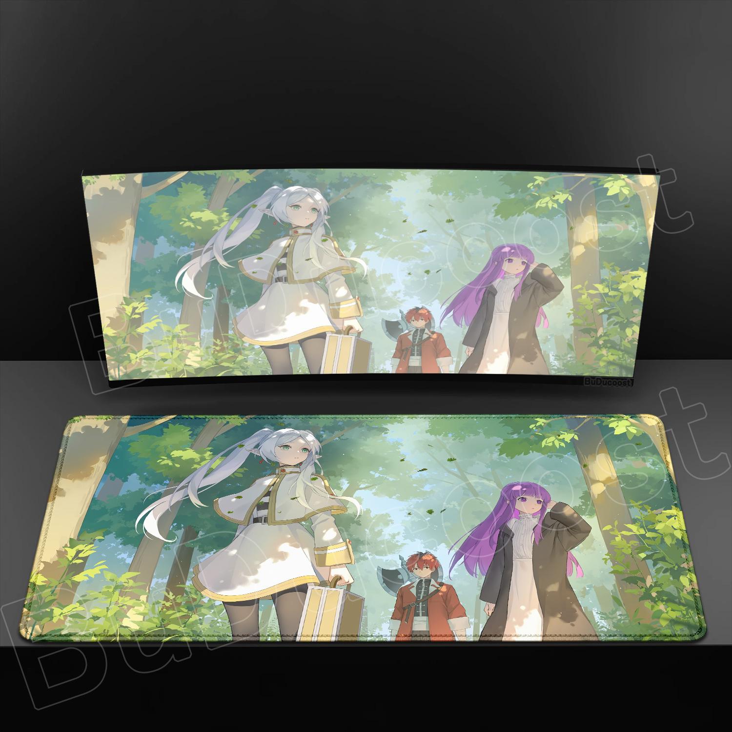 

Exquisite Wallpaper Anime Sousou No Frieren Mouse Pad XXL HD Printing Mousepad Hot Large Game Non-slip Rubber MousePad Table Mat 300x600x2mm