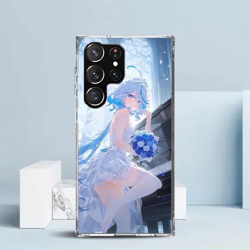 Cute Furina Genshin Impact Soft Cover for Samsung Galaxy S25 Edge S26 S24 S23 Ultra Phone Case S22 S21 Plus S20 FE Print Pattern