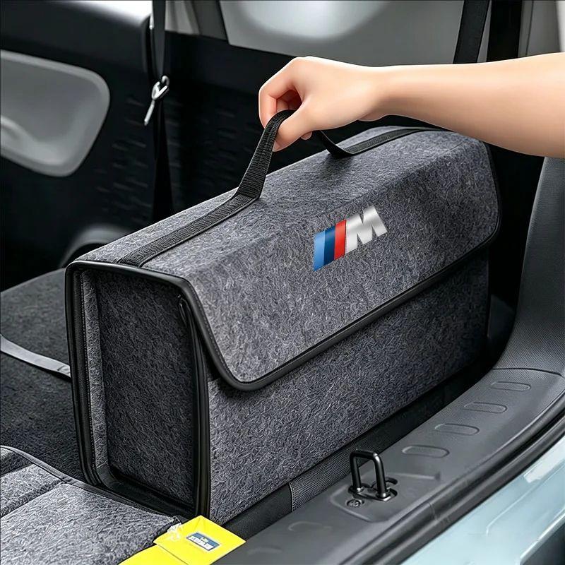 CTCE1 Car Trunk Organizer Box Large Capacity Folding Storage Bag For BMW E91 X5 E70 F11 E30 F31 X3 F25 E61 E83 X1 E53 E87 F40 /Sticker