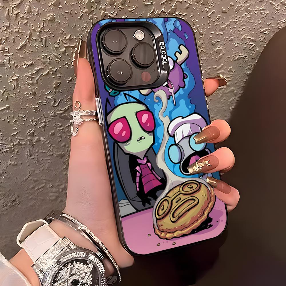 

Classic Comedy I-Invader Z-Zim Phone Case For IPhone17 Air 16 15 14 Plus 13 12 11 Pro XS Max Silver Black Bumper Case iPhone 14 Plus