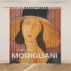 2KS Modigliani Portrét Mistrovské Malby Závěs Umělec V Pracovním Studiu Moderní Nika Severský Závěs do Obývacího Pokoje cortinas