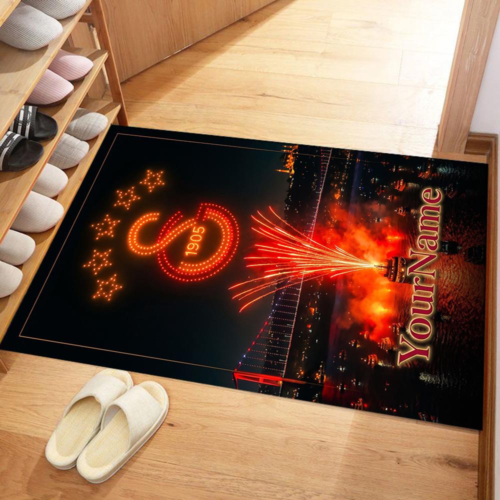 Galatasaray Customize Text Floor Rug Office Rug Perfect For Entryway Balcony Kitchen Dormitory Antislip Rug Office Home Decor Wedding Party Gift