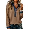 Women's Long Sleeve Color Pullover Sweatshirt for Casual Fashion Wear