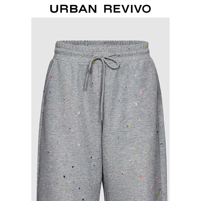 UR Women's Star Pattern Jersey Drawstring Curved Leg Pants