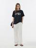 Deonseuteu Unisex Wave Logo T-Shirt_Udts5B125_French Navy