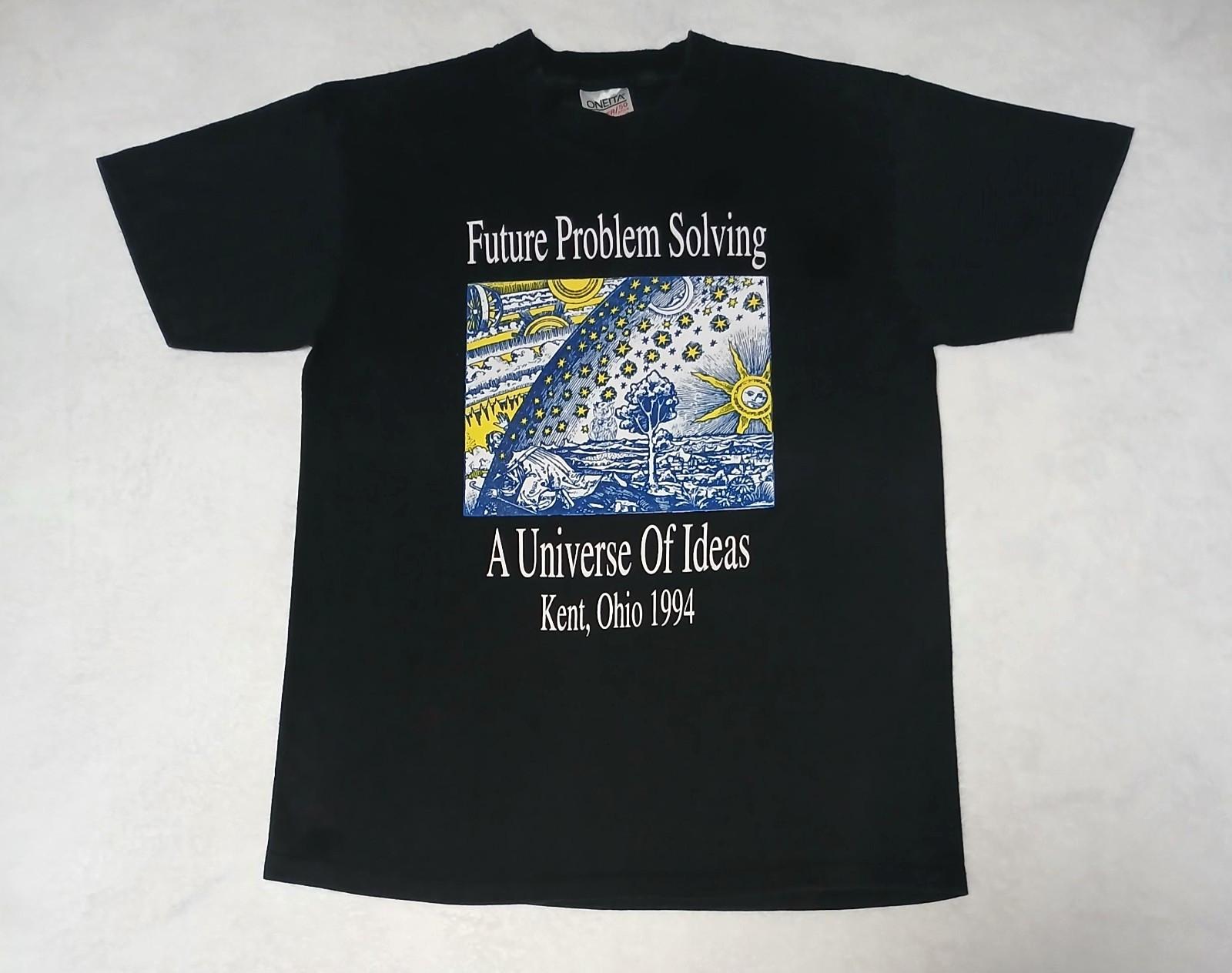 Vintage Flammarion Engraving T Shirt M Art Single Stitched FPS Kent Black READ XXXXL