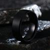 Stainless Steel Black Fashion Charm Jewelry Ring for Men Women Rings Wedding Engagement I Love You Male Jewelry