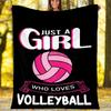 Volleyball Theme Printed Blanket - Perfect for Couch, Bed, Travel & Outdoor Use | Machine Washable, Cozy & Durable.