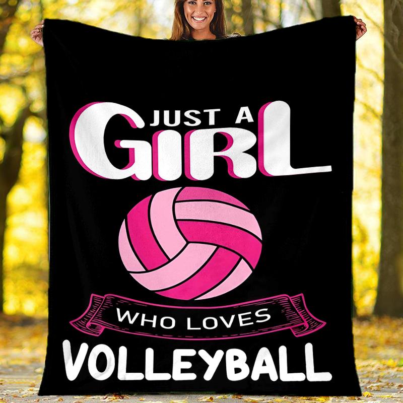 Volleyball Theme Printed Blanket - Perfect for Couch, Bed, Travel & Outdoor Use | Machine Washable, Cozy & Durable.