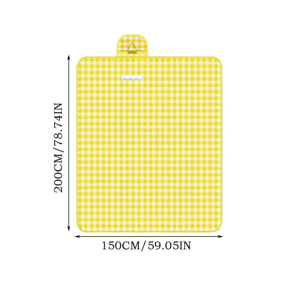 80x80inch Outdoor Picnic Blanket Non-Woven Moisture-Proof Mat for Family Camping Beach Grass Waterproof Sand Proof Travel Essential