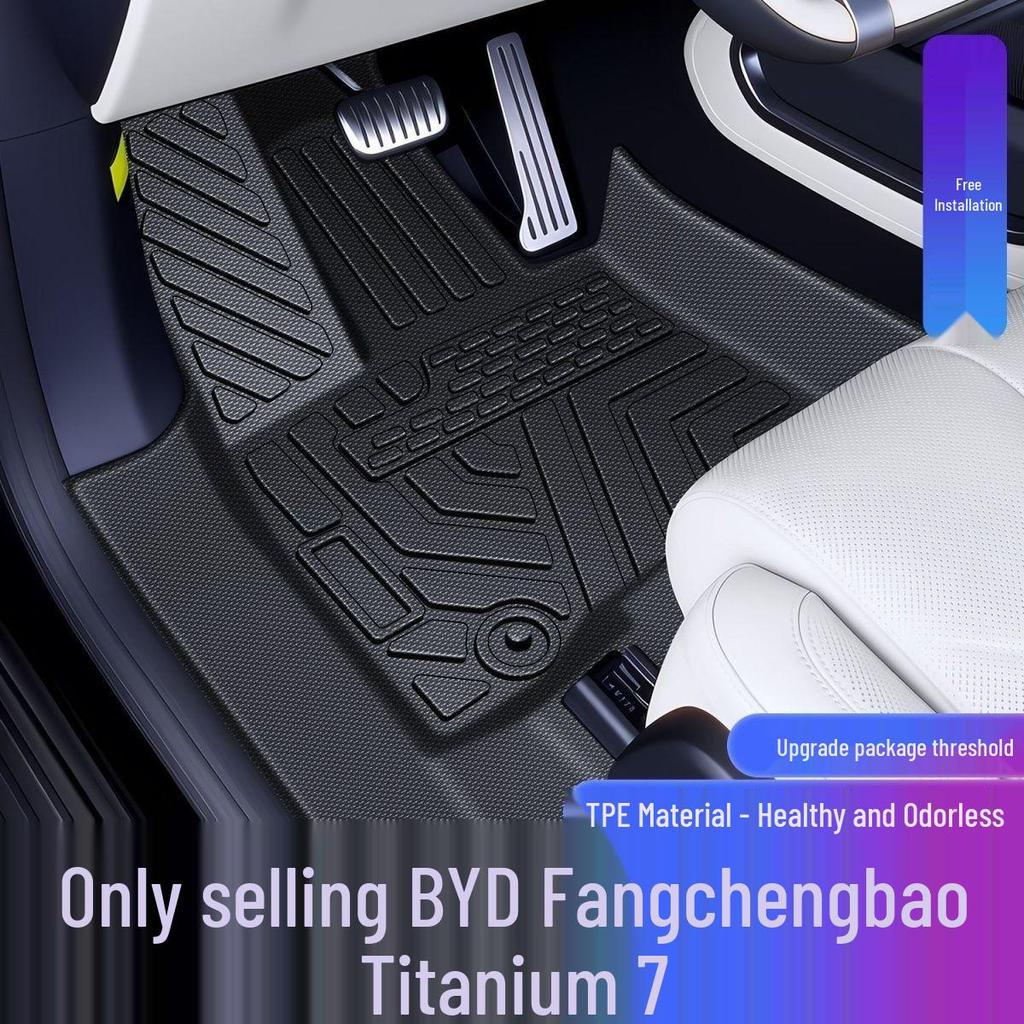BYD Leopard Titanium 7 Five-Seater Double Layer TPE 2025 Floor Mats Kit