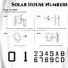 6.7IN Solar Lighted House Numbers Light No Wiring Solar Digital Doorplate  Party Centerpiece