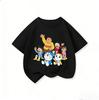 Fashion Children Crew Neck T Shirt Summer Kawaii Cartoon Print Cute Street Style Wear Doraemon Kids Clothes 314Y