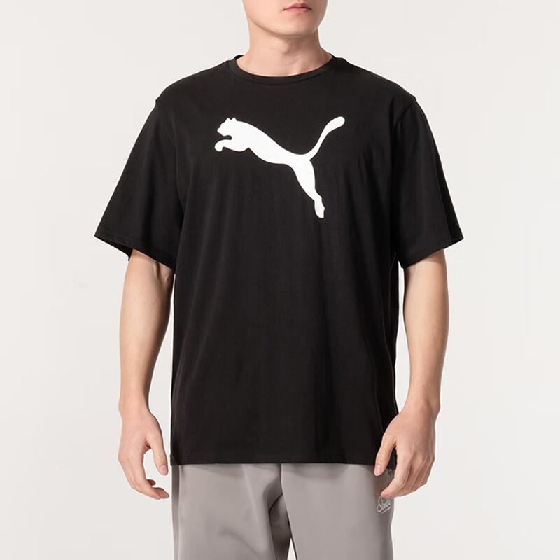 PUMA teamRISE Logo Cotton T-shirt 'Black' Men's 658705-03