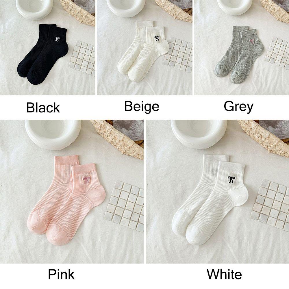 Solid Color Short Socks Breathable Cotton Socks New Sweet Stockings