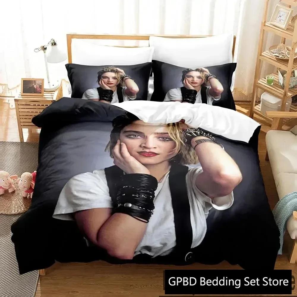 3D Print Madonna Bedding Set Double Twin King Duvet Cover Comforter Pillowcase Boys Girls Adults Bedroom