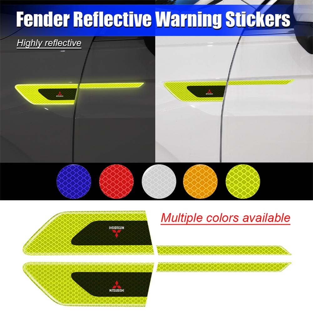Auto Reflektierende Dekorationsaufkleber Kotflügel Sicherheitswarnaufkleber Für Mitsubishi Lancer Outlander Pajero ASX L200 Colt Ralliart