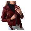 Women's PU Leather Motorcycle Jacket - 2026 Korean Style, Slimming, Short Trendy Fall/Winter Outerwear