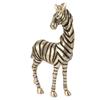 Resin Zebra Statues Gold Vivid Slip Resistant Compact Simulated Animal Statues for Home Decoration