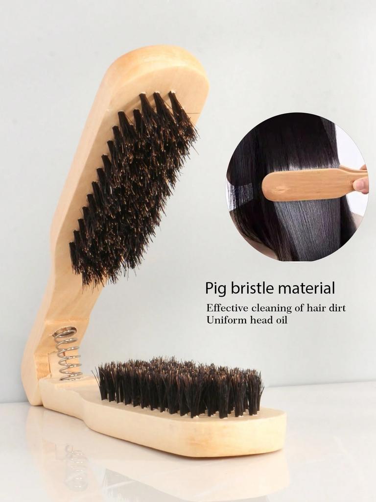 1/3/5pc Solid Wood V-Shaped Hair Straightener Comb Professional Salon Anti-Scald High Temp Resistant Styling Brush