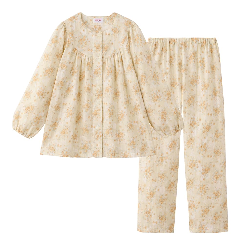 

Gunze Long Sleeve Pants Elastic Sleeve and Leg Indoor TP2155 Women s (with Holes), Drying, Antibacterial, кремовый