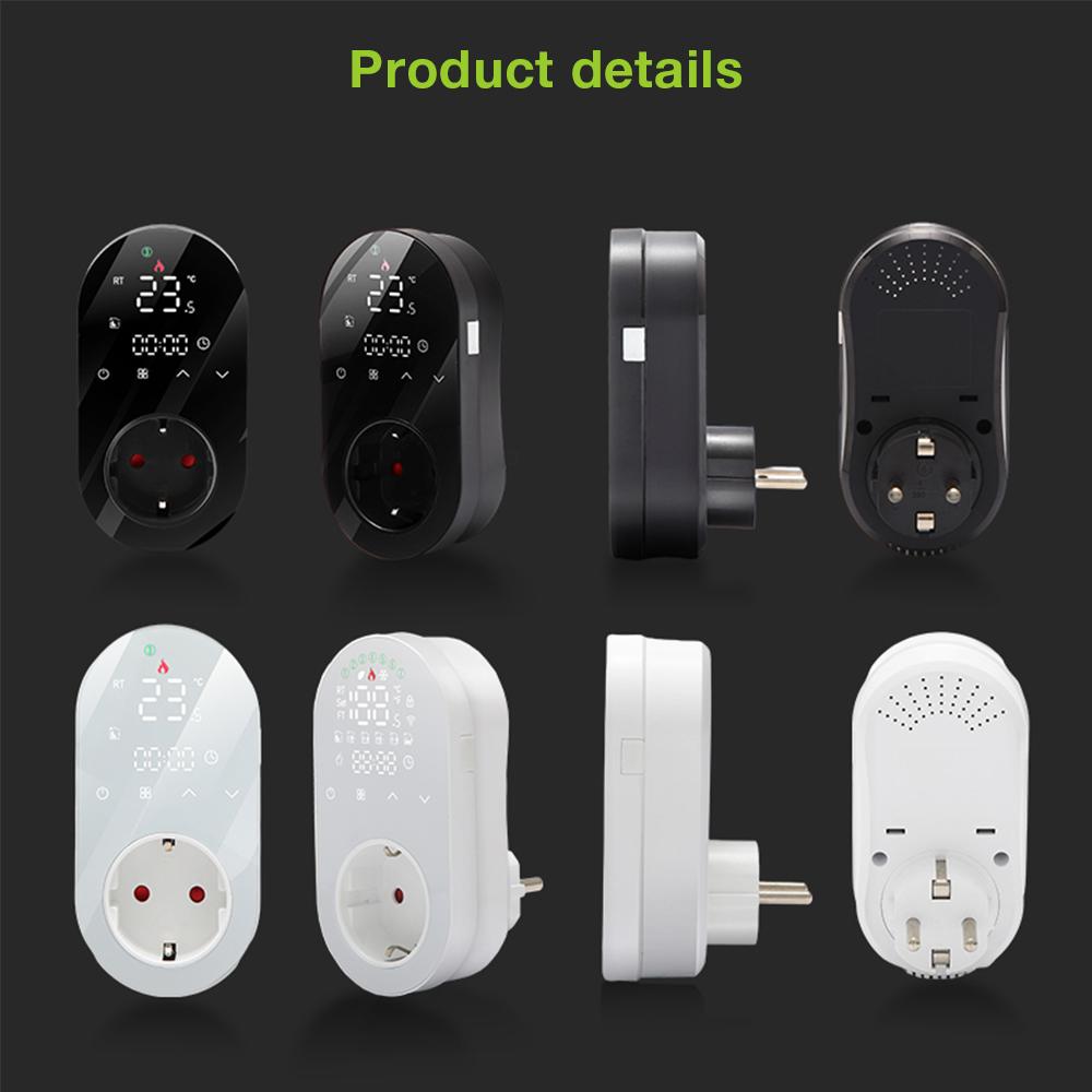 Smart WiFi LED Thermostat Plug Outlet Digital Energy Plug 16A  APP Remote Control Temperature Controller for Heating Cooling