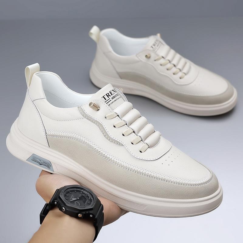 New Summer Men's Breathable Work Shoes Trendy Casual Sports White Slip On Shoes Versatile Board Shoes For Motorcycle Riders