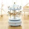 Hand Cranked Christmas Musical Carousels Box Ornament Wind Up Mechanism Music Box Ideal Gift Holiday Festives Decoration