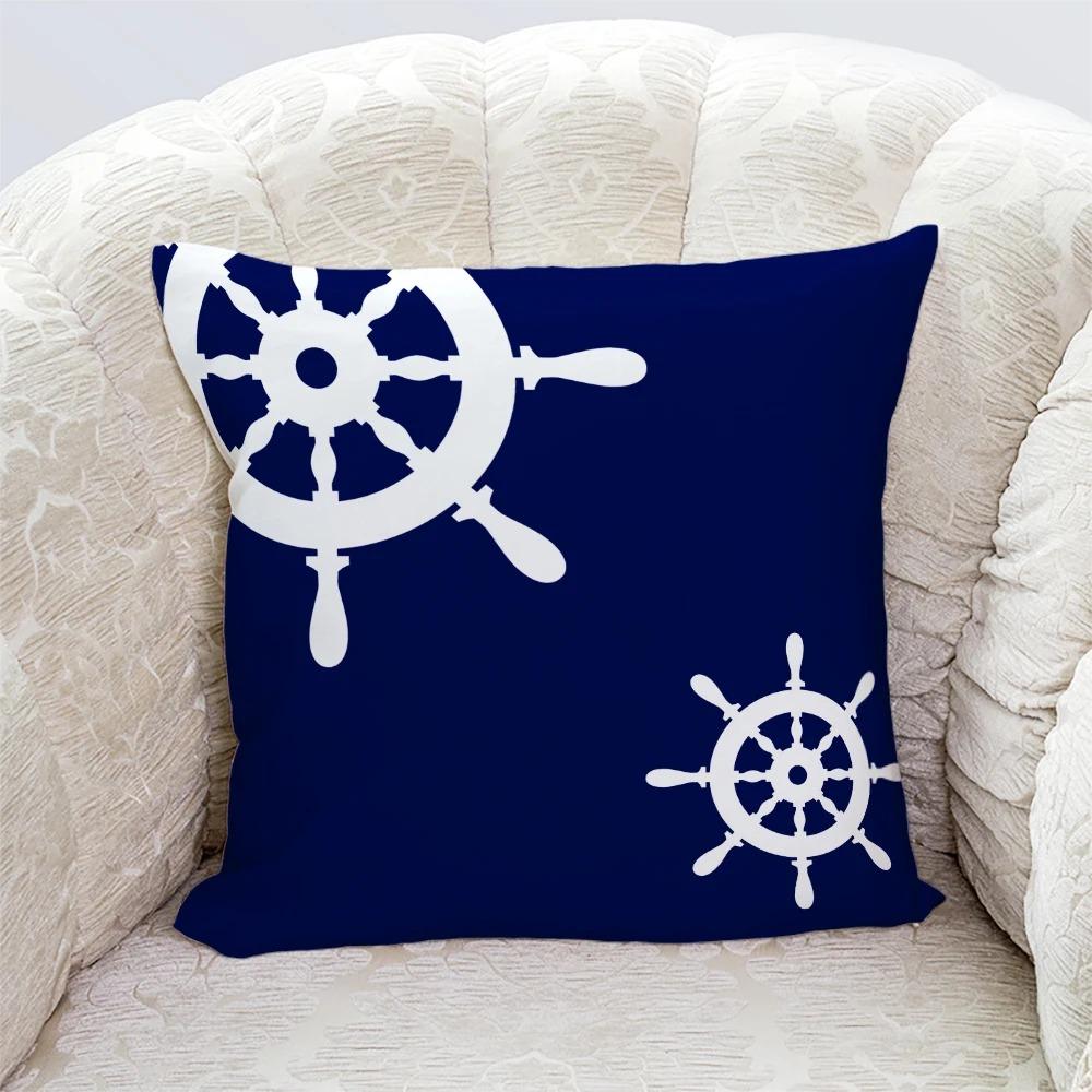 Blue Decorative Pillowcase Living Room Office Decoration Home Pillowcase