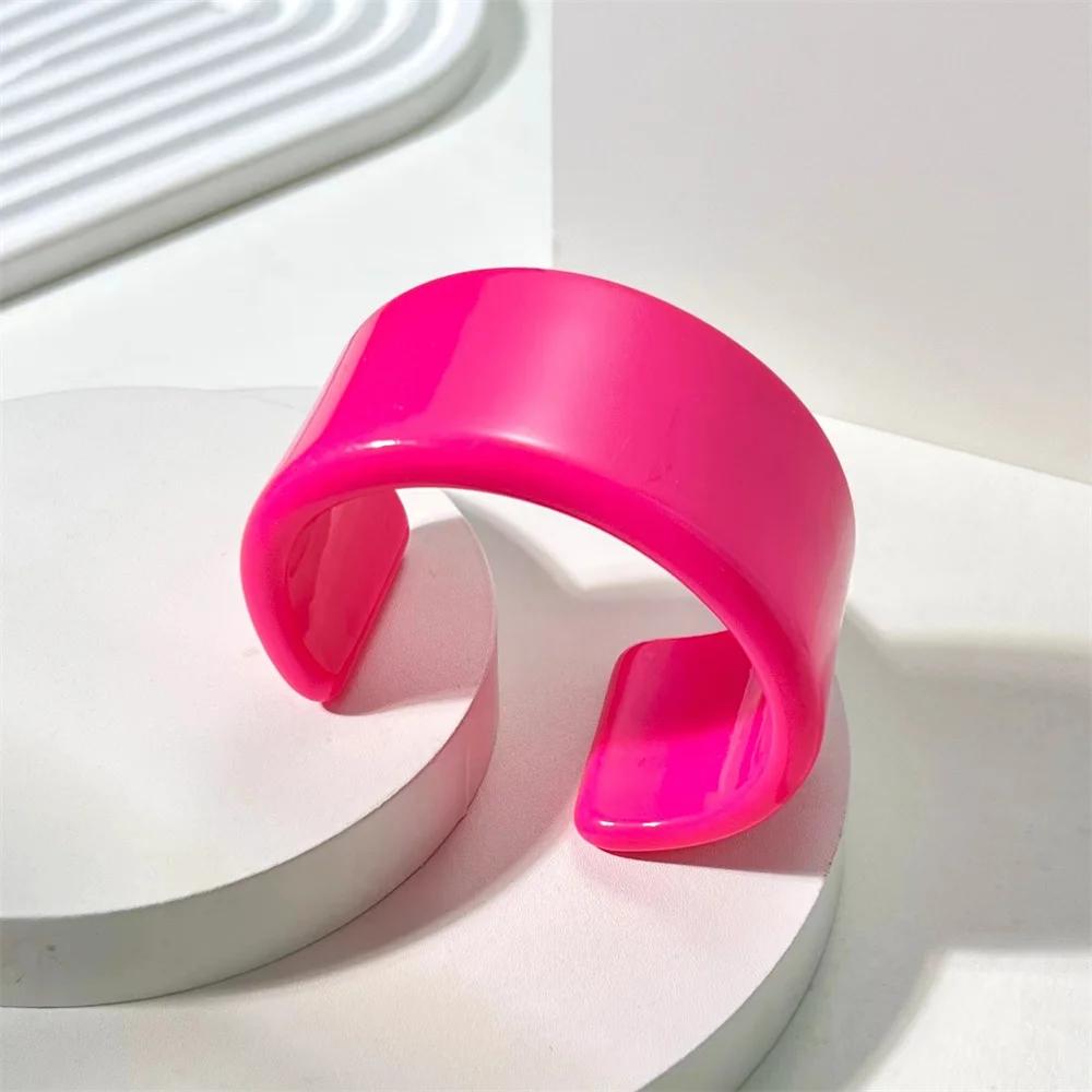 Fashion Cute Open Mouth Sweet Acrylic Bangle Temperament Texture Charm Daily Casual Resin Half Suitable The General Trend Public