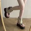 Platform Flats Women Ankle Boots Spring Autumn Clip Toe Shoes Ladies Elegant Belt Buckle Sandalias Booties