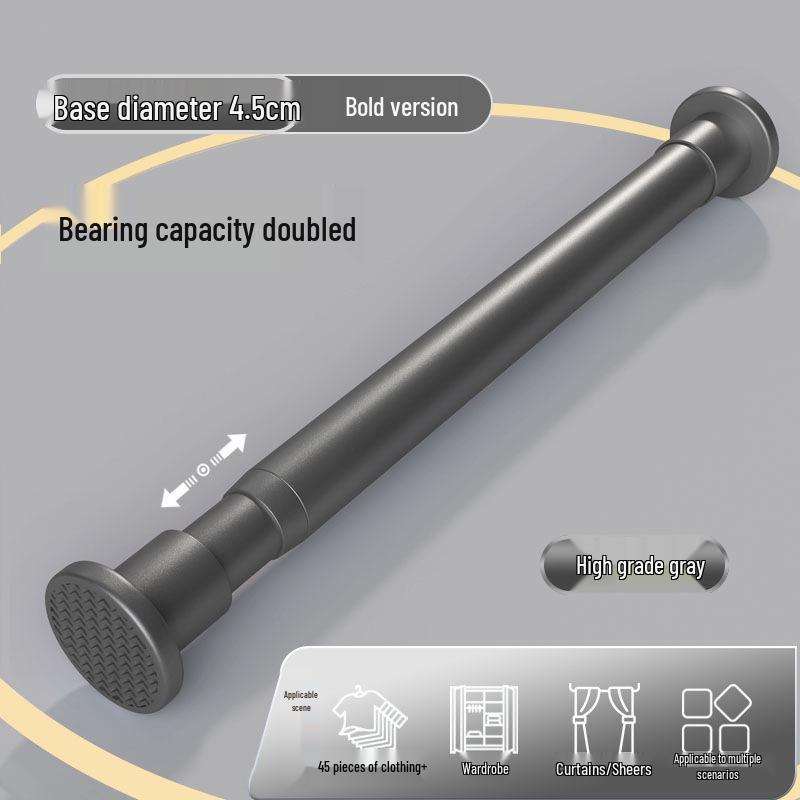 

Телескопическая штанга для сушки одежды без сверления – Стойка для гардероба из нержавеющей стали и поддержка для душевой шторки Telescopic: 0.9~1.6m Wall Distance
