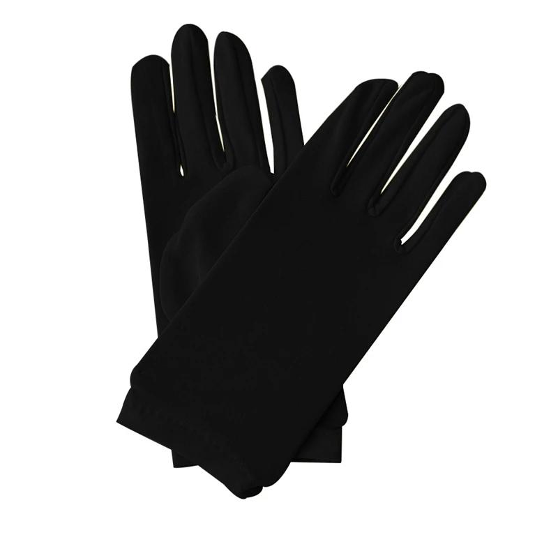Woman Gloves for Summer Satin Sunscreen  Female Thin Solid Color Ceremonial Performance Dance Breathable Driving Gloves