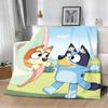 Cartoon B-Blueys Printed Blanket Picnic Blankets Warm Blanket Soft and Comfortable Blanket Home Travel Birthday Gift