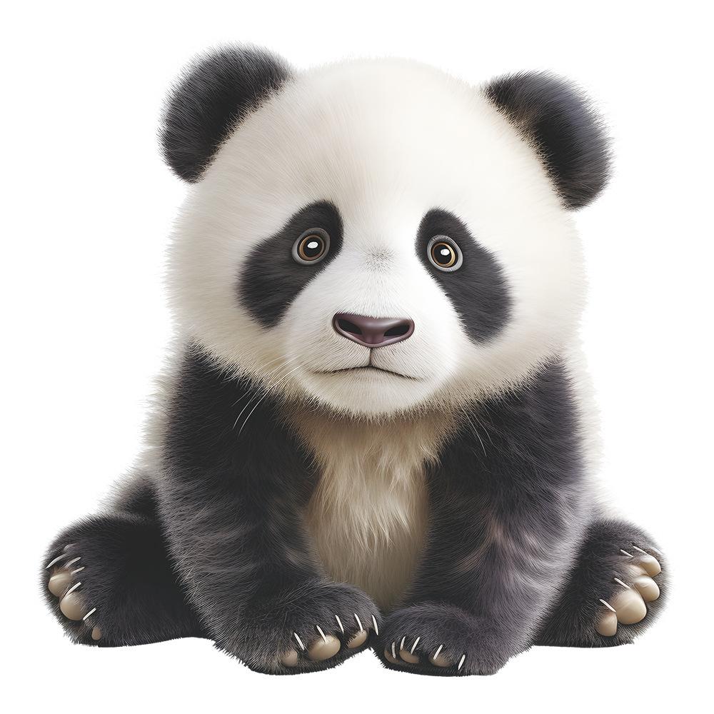 Desenhos animados bonitos panda vermelho portas de vidro e janelas fundo da casa paisagismo adesivos decorativos para janelas