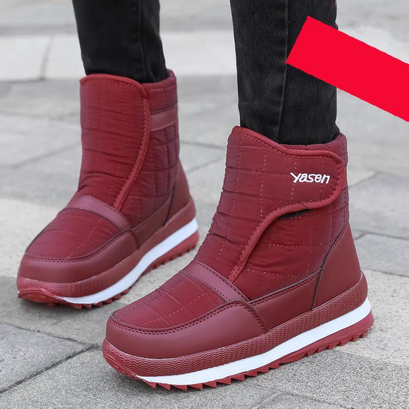 

Женские зимние сапоги, обувь для женщин среднего и пожилого возраста, бархатные короткие водонепроницаемые нескользящие сапоги для мамы 35EU/CN36